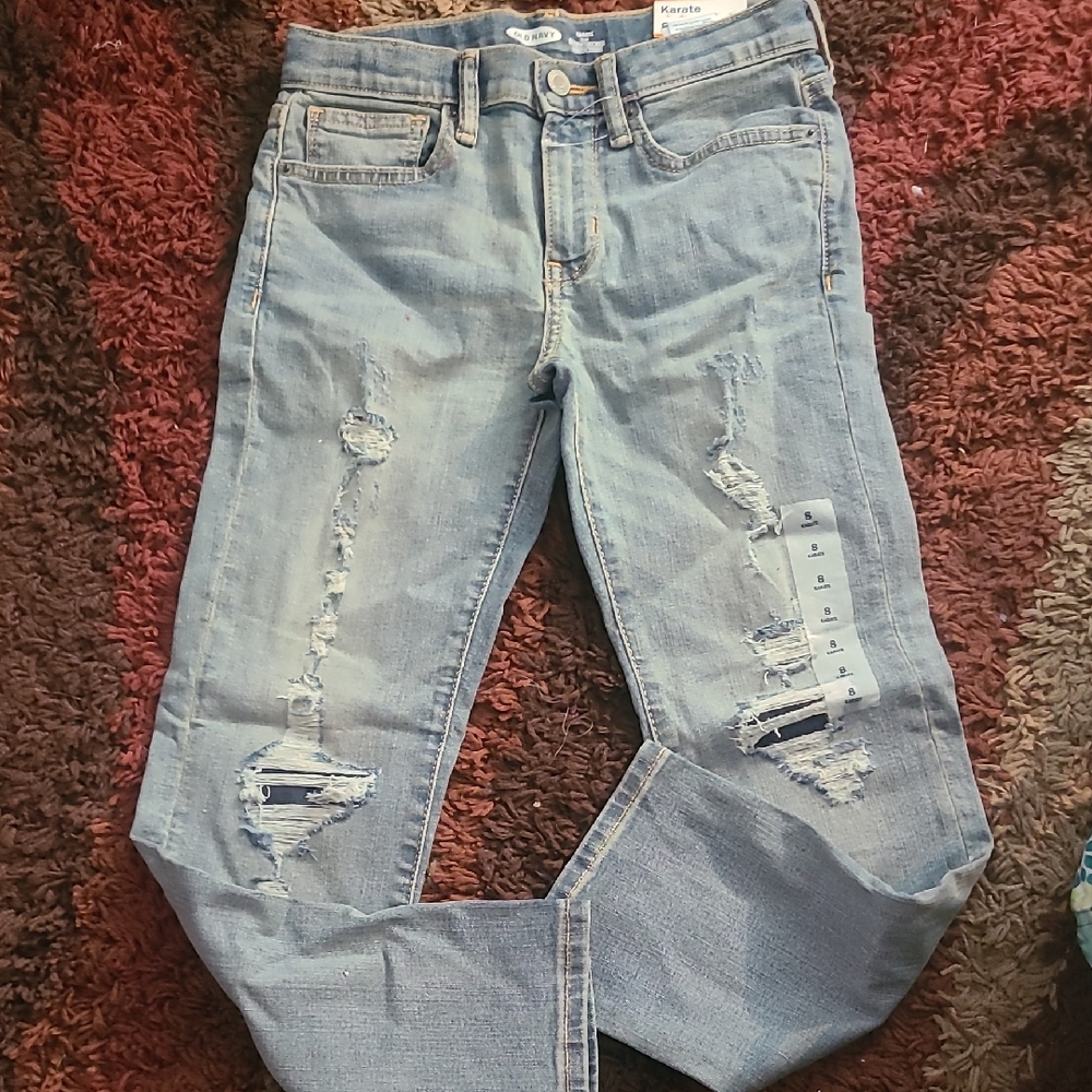 Old Navy Light Blue Distressed Kids Jeans